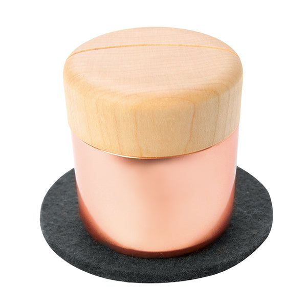 ミニ骨壷|ピクチュアリ・シリンダ|ピンク(真鍮製・写真立てタイプ)（日本製）