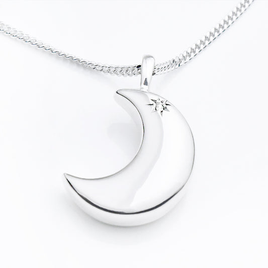 遺骨ペンダント|月2・シルバー925(ジルコニア)(日本製)