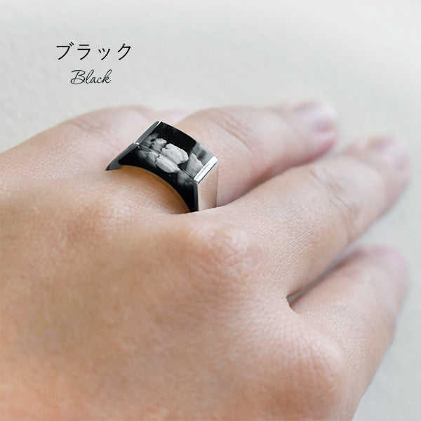 遺骨リング|AZULアズール・カロートリング|シルバー925(完全防水・樹脂UVレジン)(日本製)