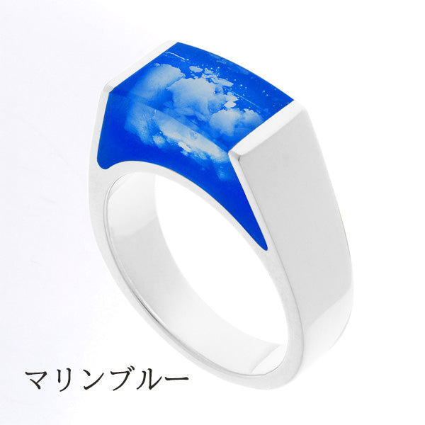 遺骨リング|AZULアズール・カロートリング|シルバー925(完全防水・樹脂UVレジン)(日本製)