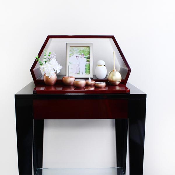 五具足|仏具5点セット|ミニミニ仏具・ピンク(花立・火立・香炉・茶湯器・仏飯器)(日本製)