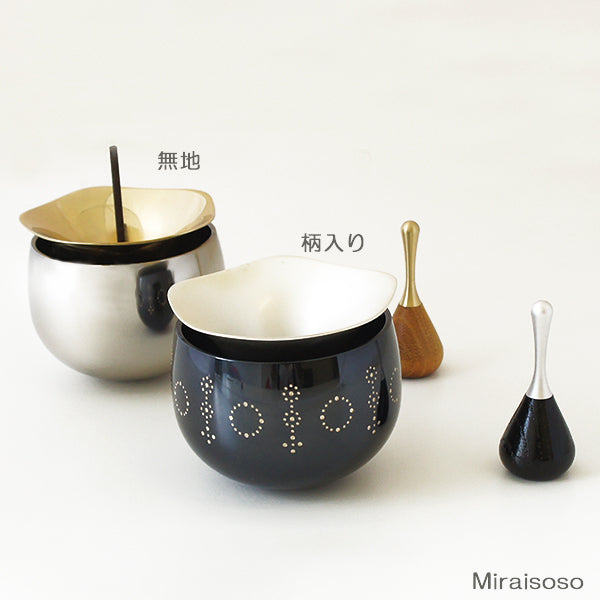 おりん|虹シリーズ|リンセンスRINCENSE・無地(シルバー)|おりん・お線香立て(日本製)