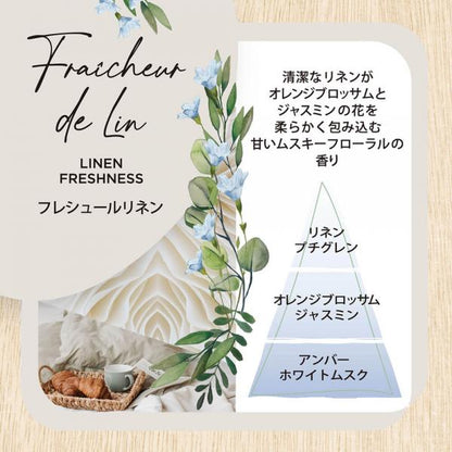 オレンジブロッサムとジャスミンの花を柔らかく包み込むフローラルの香り。