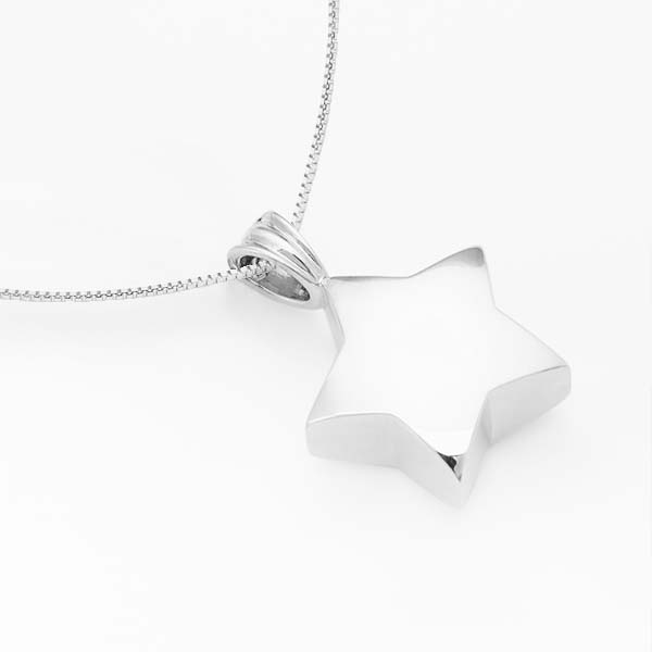 遺骨ペンダント|星(ホワイトゴールド14金)(日本製)