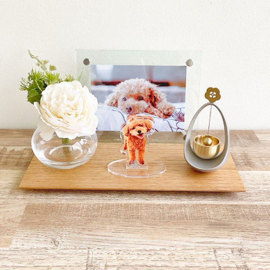 ペット アクリル位牌セット2(名入れ無料)6点 セット