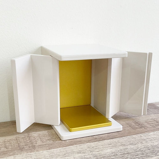 ミニ仏壇|祈りのステージ風・厨子・卯の花(日本製)