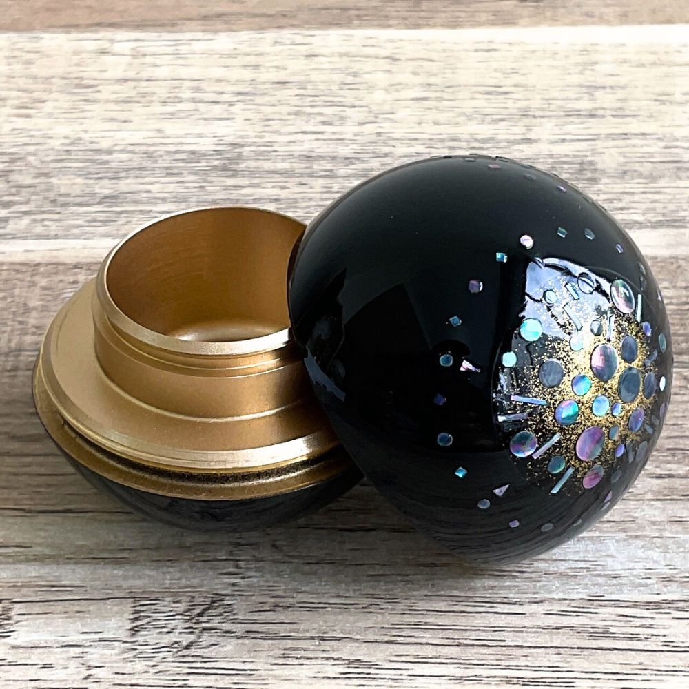 ミニ骨壷|こころぼし| 天空の華(真鍮製)(日本製)