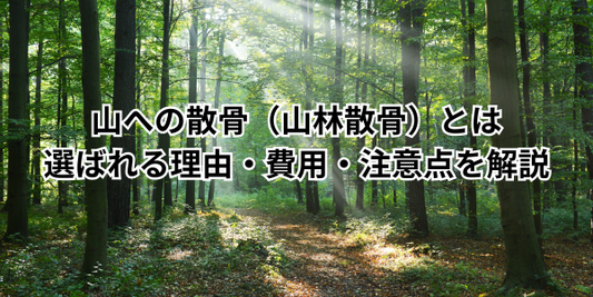 山への散骨（山林散骨）とは｜選ばれる理由・費用・注意点を解説