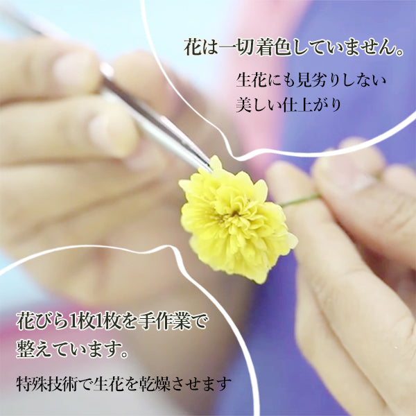 お供えフラワーアレンジ|グラスフラワーS(紫・2個セット)