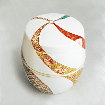 ミニ骨壷|有田焼の骨壷・色絵結び（日本製）