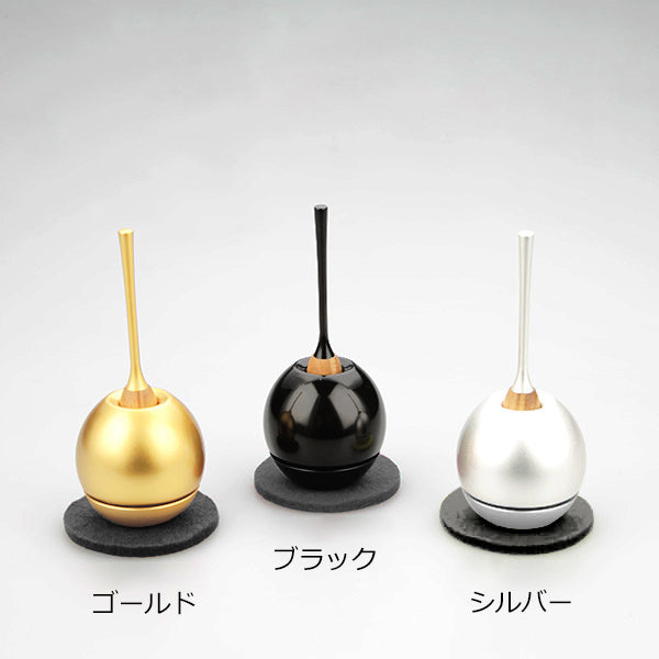 おりん「チェリン」は3色から選べます：さくらんぼの様にかわいい「チェリン」ゴールド、ブラック、シルバーからお選びください。