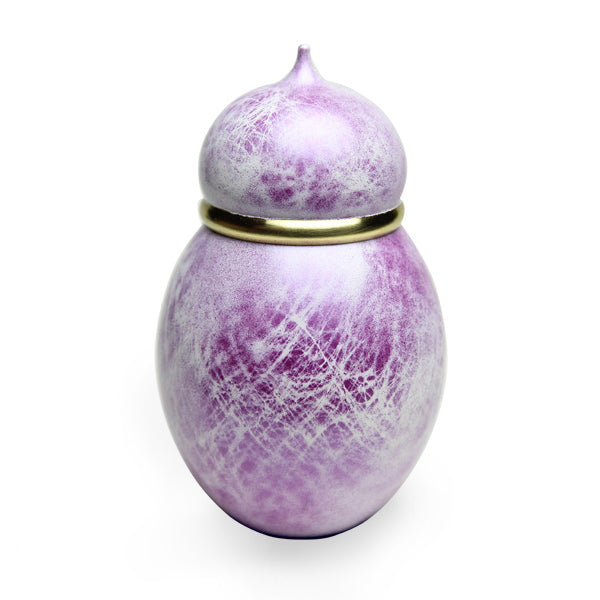 ミニ骨壷|宝珠シリーズ|浅紫(真鍮製)
