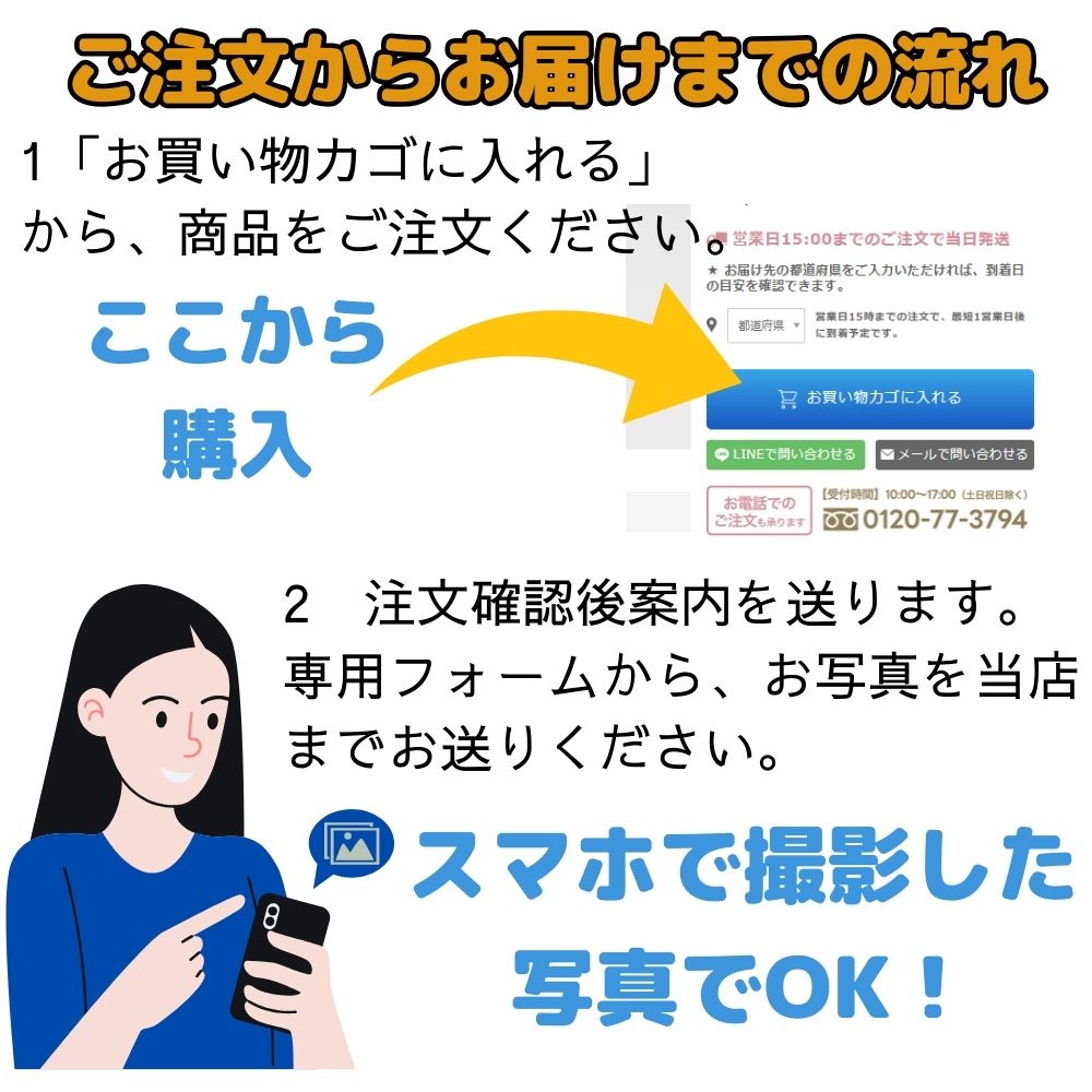 ご注文後、当社からメールで専用フォームをお送りいたします。（※ご注文時、メールアドレスをご登録いただきますようお願いいたします。）