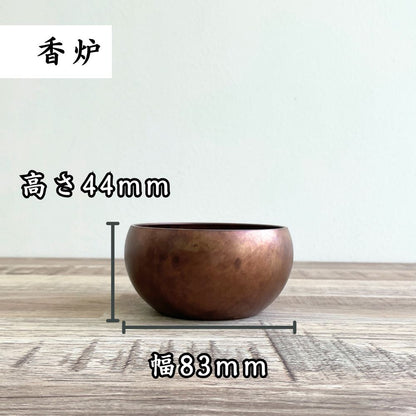 五具足|仏具5点セット|オリビア エーデル・アンティークブラウン(花立・火立・香炉・茶湯器・仏器)（日本製）
