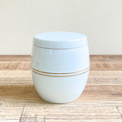 ミニ骨壷|有田焼・白磁金彩(陶器製)（日本製）