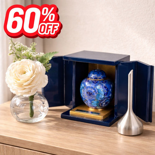 ミニ仏壇|祈りの小箱・瑠璃　厨子タイプ小（日本製・漆仕上げ）