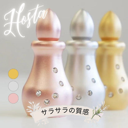 ミニ骨壷|ホスタHosta|ピンクゴールド(真鍮製・スワロフスキー)（日本 