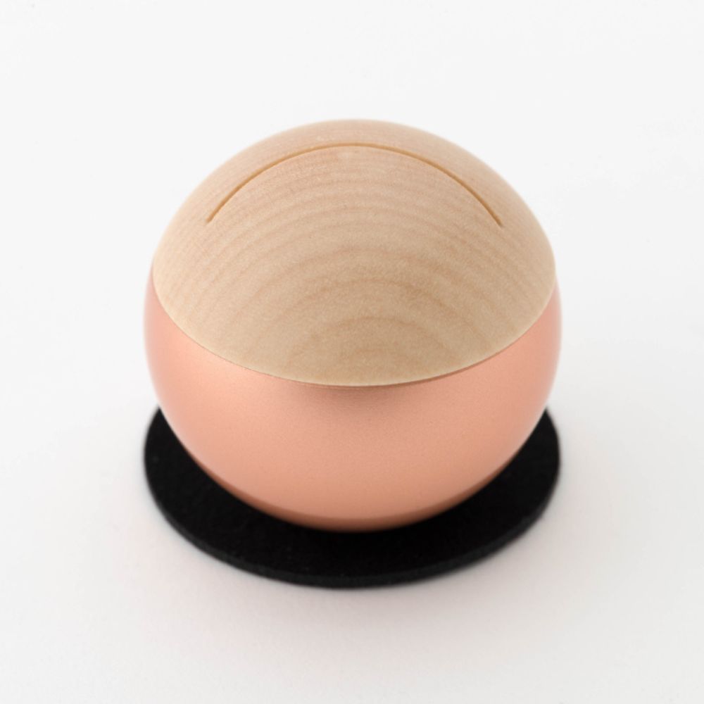 ミニ骨壷|ピクチュアリ・スフィア|ピンク(真鍮製・写真立てタイプ)（日本製）