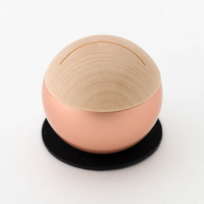 ミニ骨壷|ピクチュアリ・スフィア|ピンク(真鍮製・写真立てタイプ)（日本製）