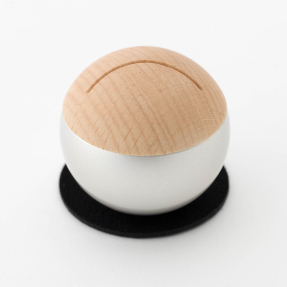 ミニ骨壷|ピクチュアリ・スフィア|シルバー(真鍮製・写真立てタイプ)（日本製）