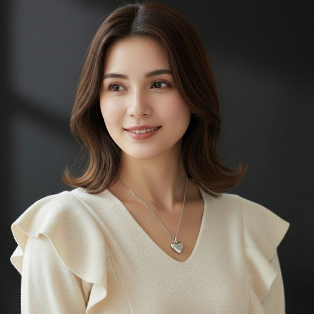 遺骨ペンダント|ハート シルバー925（日本製）