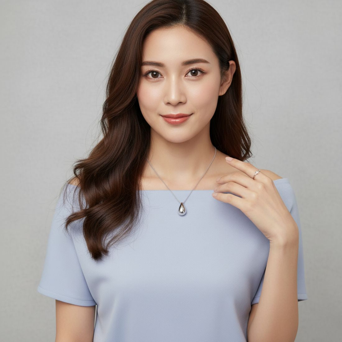 遺骨ペンダント|涙のしずく・プラチナ900（日本製）