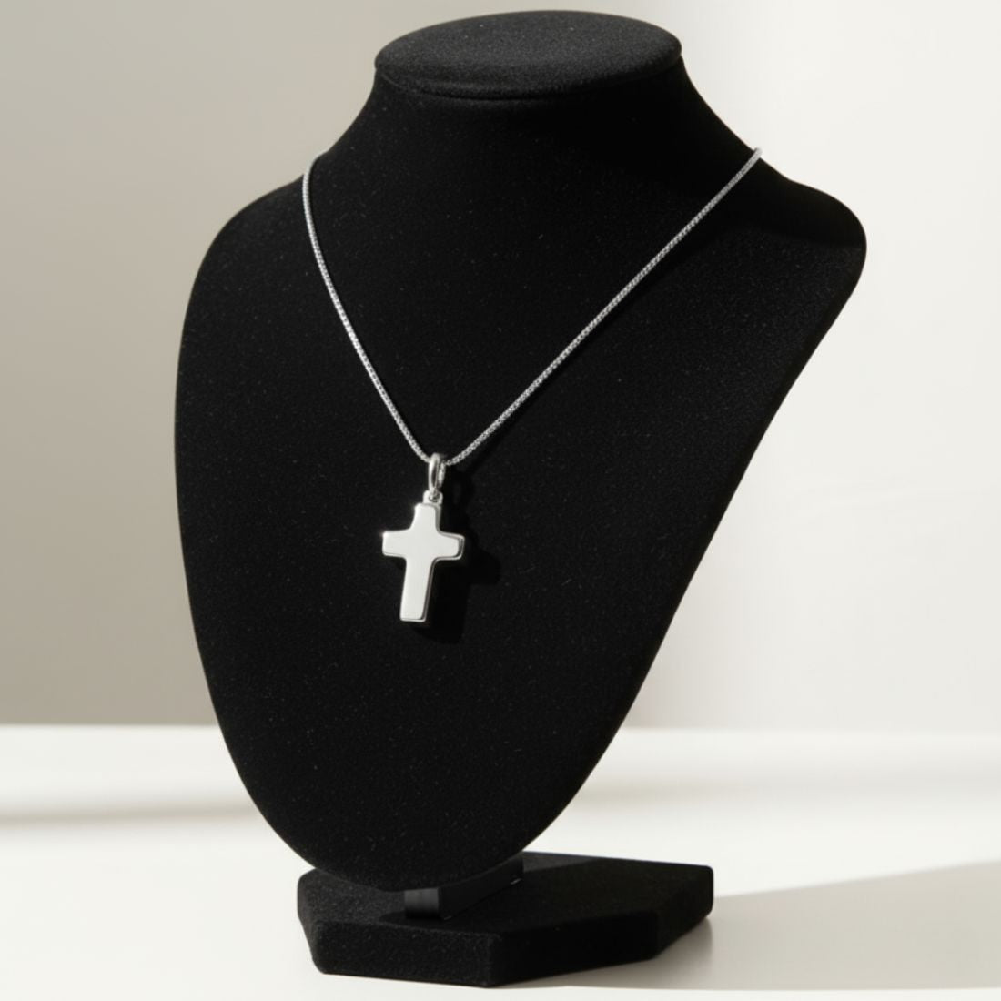 遺骨ペンダント|クロス(ホワイトゴールド18金)（日本製）