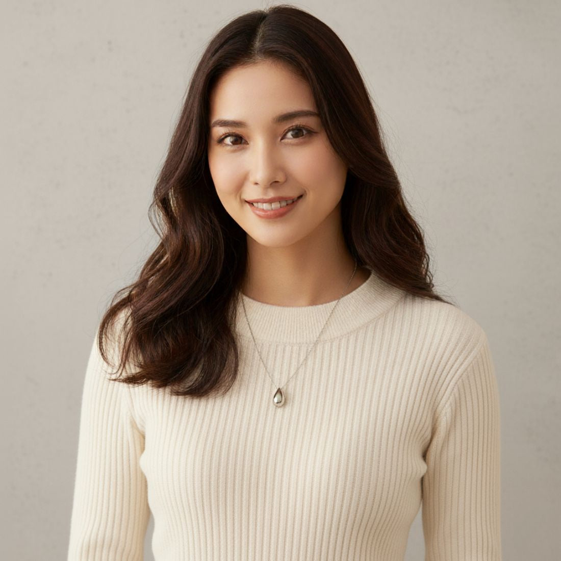 遺骨ペンダント|涙のしずく・ホワイトゴールド14金（日本製）カロート