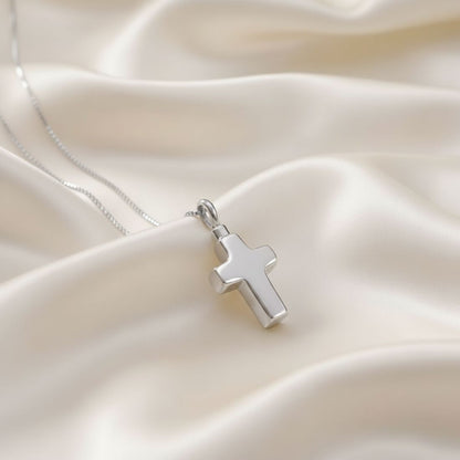 遺骨ペンダント|クロス(ホワイトゴールド18金)（日本製）