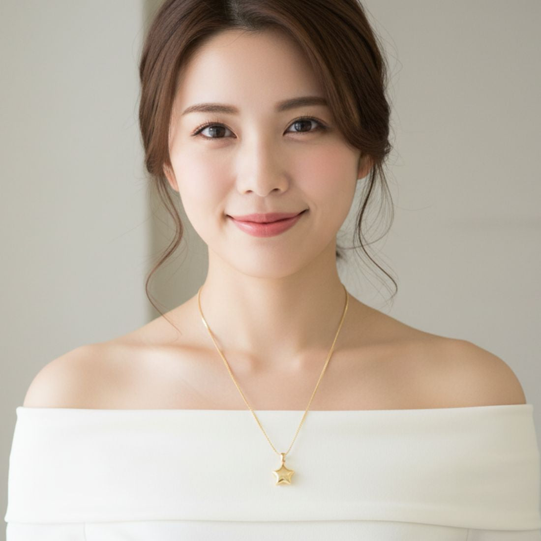 遺骨ペンダント|星(ゴールド14金)（日本製）