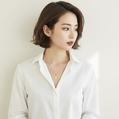 遺骨ペンダント|クロス(ゴールド14金)（日本製）