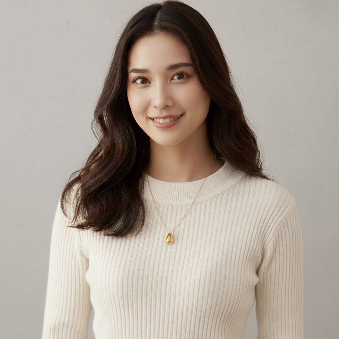 遺骨ペンダント|涙のしずく・ゴールド14金（日本製）