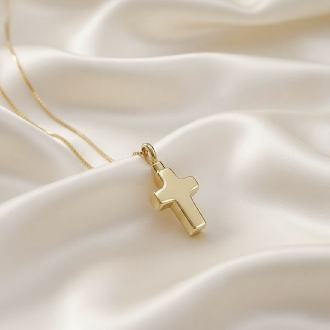 遺骨ペンダント|クロス(ゴールド18金)（日本製）