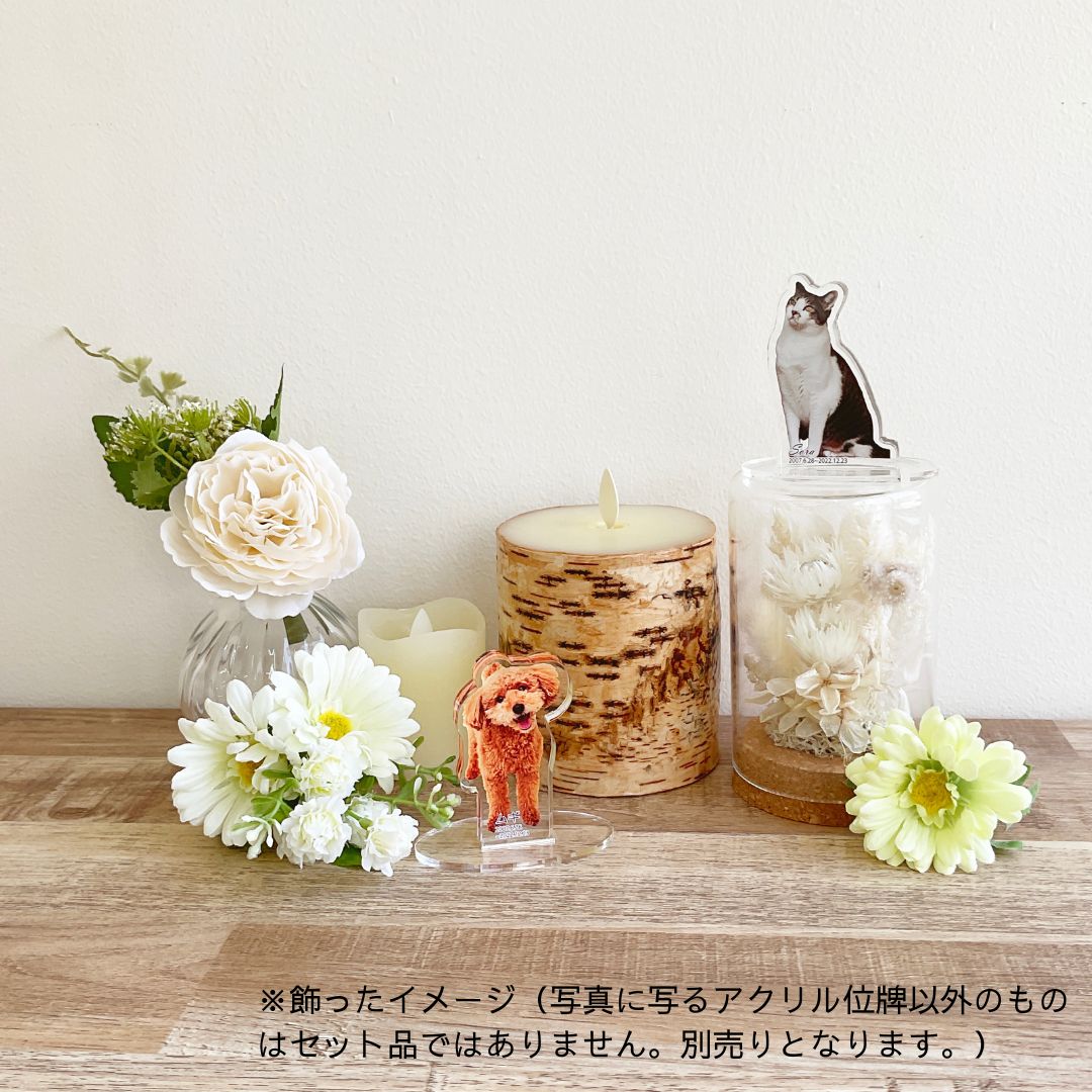 単品ペットアクリル位牌（名入れ無料）