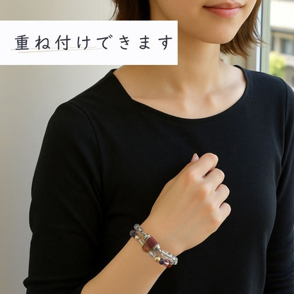 遺骨ブレスレット|カロート念珠・ワイヤータイプ(水晶)（日本製）