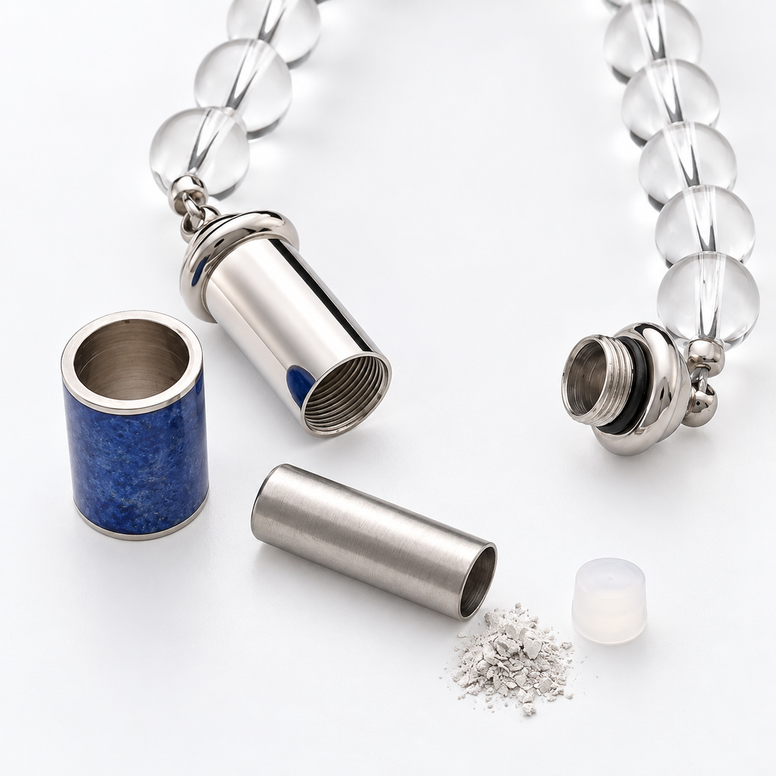 遺骨ブレスレット|カロート念珠・ワイヤータイプ(水晶)（日本製）【期間限定SALE】