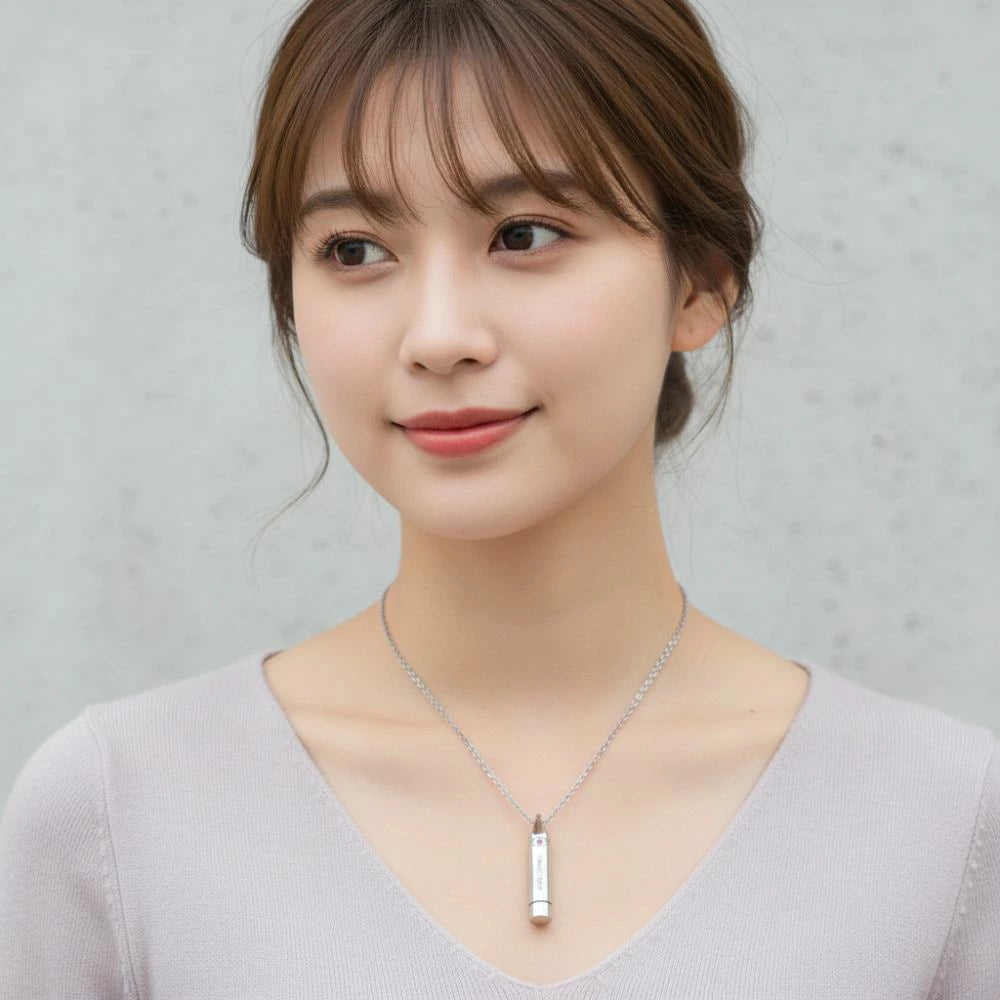 遺骨ペンダント FAMILIAファミリア・レッド 刻印無料（純チタン 日本製）