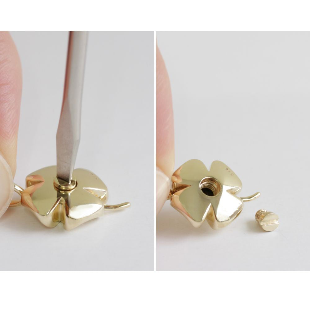 遺骨ペンダント|クローバー(ゴールド14金)（日本製）カロート