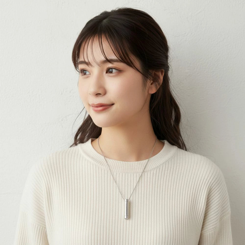 遺骨ペンダント|PLAINプレーン・スティック|(金属アレルギーを引き起こしにくい純チタン)（日本製）