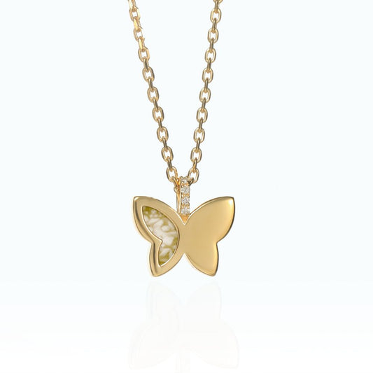 遺骨ペンダント pureピュア バタフライ シルバー925 （完全防水）