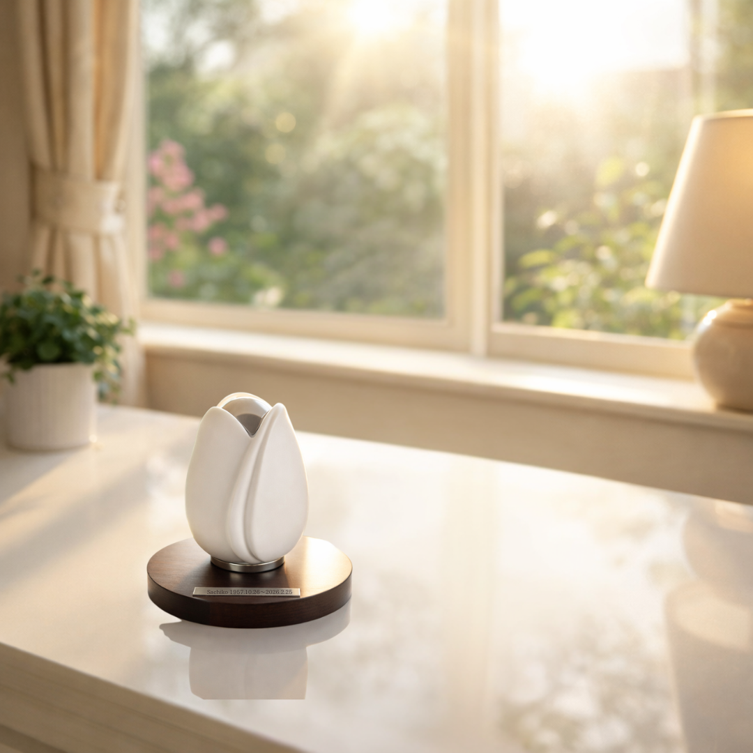 ミニ骨壷|チューリップ・ピンク(真鍮製)【春のお彼岸SAEL 11200円値引+さらに500円OFFクーポン】